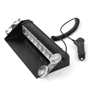 

ICOCO 8 LED Grille Warning Flash Strobe Lights Lamps Blocks For Dashboard or Mounting onto the Windshield Red and Blue