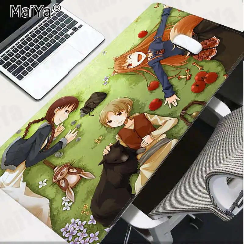 Maiya Spice and Wolf Holo милый красивый аниме Girls1 фиксирующий край коврик для мыши игра скорость/Управление версия большой игровой коврик для мыши - Цвет: Lock Edge 30x80cm