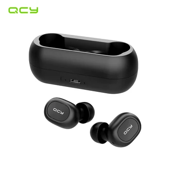 QCY QS1 T1C Mini Dual V5.0 Bluetooth наушники истинные беспроводные гарнитуры 3D стерео звук наушники двойной микрофон с зарядным устройством