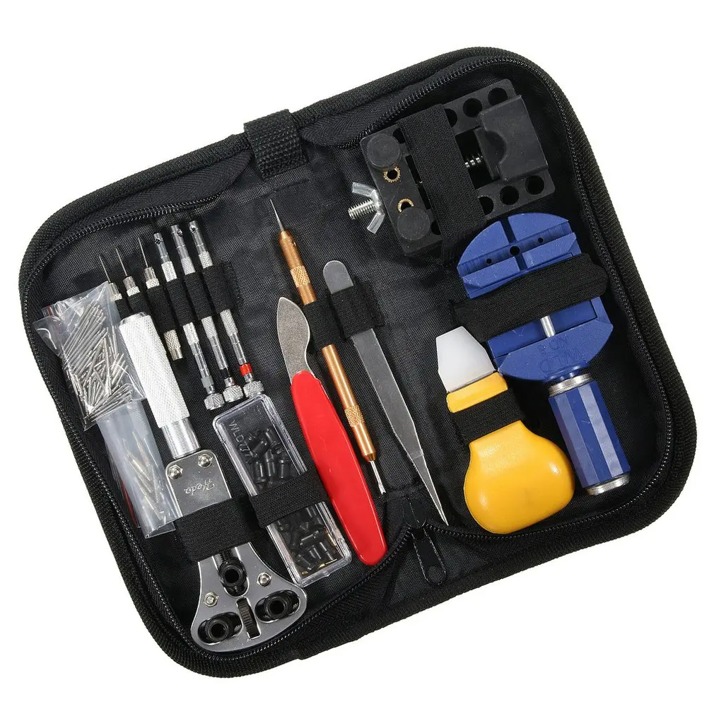 Multifunctional 146Pcs Set Combination Tool Watch Repair Tool Nylon Bag Portable Combination Tool Watch Kit
