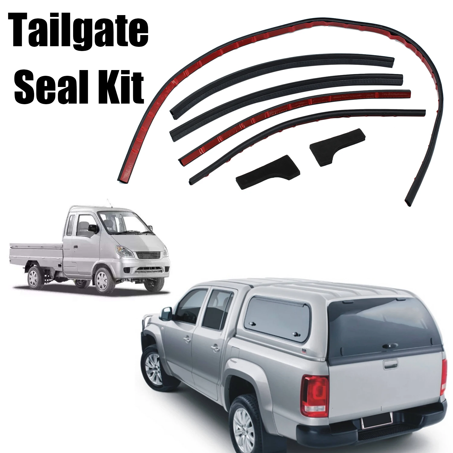 

Auto Rubber Seals Sticker Car Tailgate Seal Kit Strips Dust Water Replacement for VW Volkswagen A-marok Ute 2.0 BiTDI 2010-2019