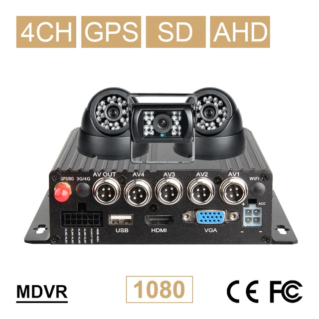 $US $230.48 Free Shipping GPS SD Card H.264 Car Video Recorder 3PCS Indoor/Outdoor Camera Mobile Dvr Kits Playb