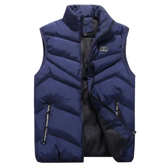 dark blue Красивый мужской жилет на весну/зиму, мужские куртки без рукавов, мужской жилет, мужские мягкие/пуховые жилеты, мужской теплый жилет, пальто для мужчин - Цвет: dark blue