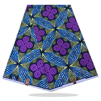 

Nigerian Ankara Wax Block Prints Fabric 100%High Quality Dress Material Fabric African Style Wax Fabric For Sewing RV20-35
