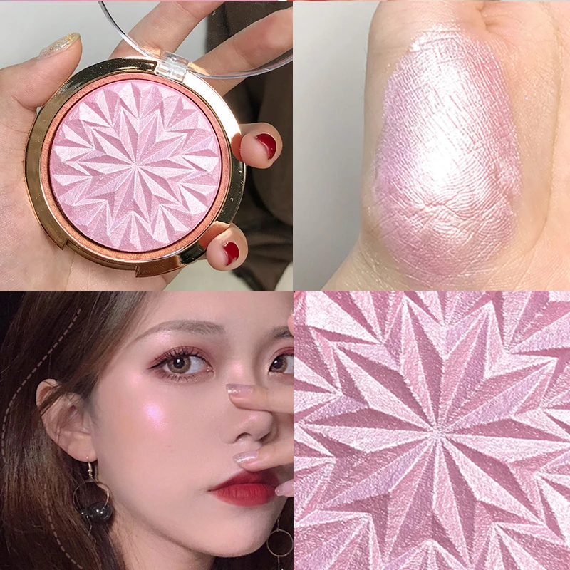 

Highlighter Compact Powder Body Shimmer Face Illuminator Facial Bronzing Make Up Cosmetics Highlight Palette