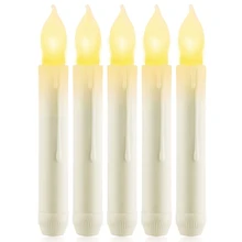Led 12 шт. беспламенные конические свечи, на батарейках поддельные конические свечи, мерцающие оконные свечи