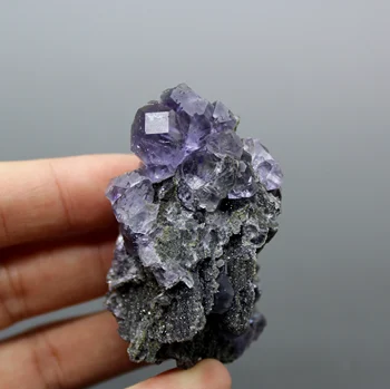 

71g Natural Polyhedral Tanzanite Purple fluorite cluster mineral crystal specimens Stones and crystals Healing crystal