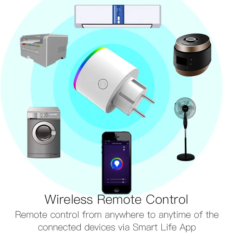 BR Wi-Fi умная розетка Беспроводная розетка умная жизнь/приложение Tuya дистанционное управление работа с Alexa Google Home не требуется концентратор