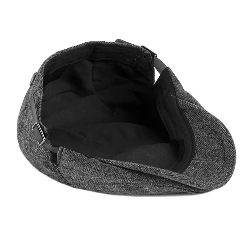 Outdoor Golf Cap Adjustable Beret Caps Men Women Breathable Bone Edge Hats Herringbone Solid Flat Berets Cap