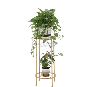 

Wrought iron golden mini floor pot rack living room balcony indoor flower stand ins more meat green loll simple flower stand