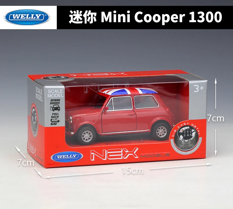 Welly литье под давлением 1:36 Масштаб Mini Cooper 1300 высокий симулятор оттягивающийся автомобиль модель автомобиля металлический сплав игрушечный автомобиль для детей Коллекция подарков