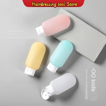 

3 Pieces of Soft Gel Emulsion Airless Bottle Skin Care Cosmetics Shampoo Shower Gel Packaging Bottle Travel Sub-bottling Set