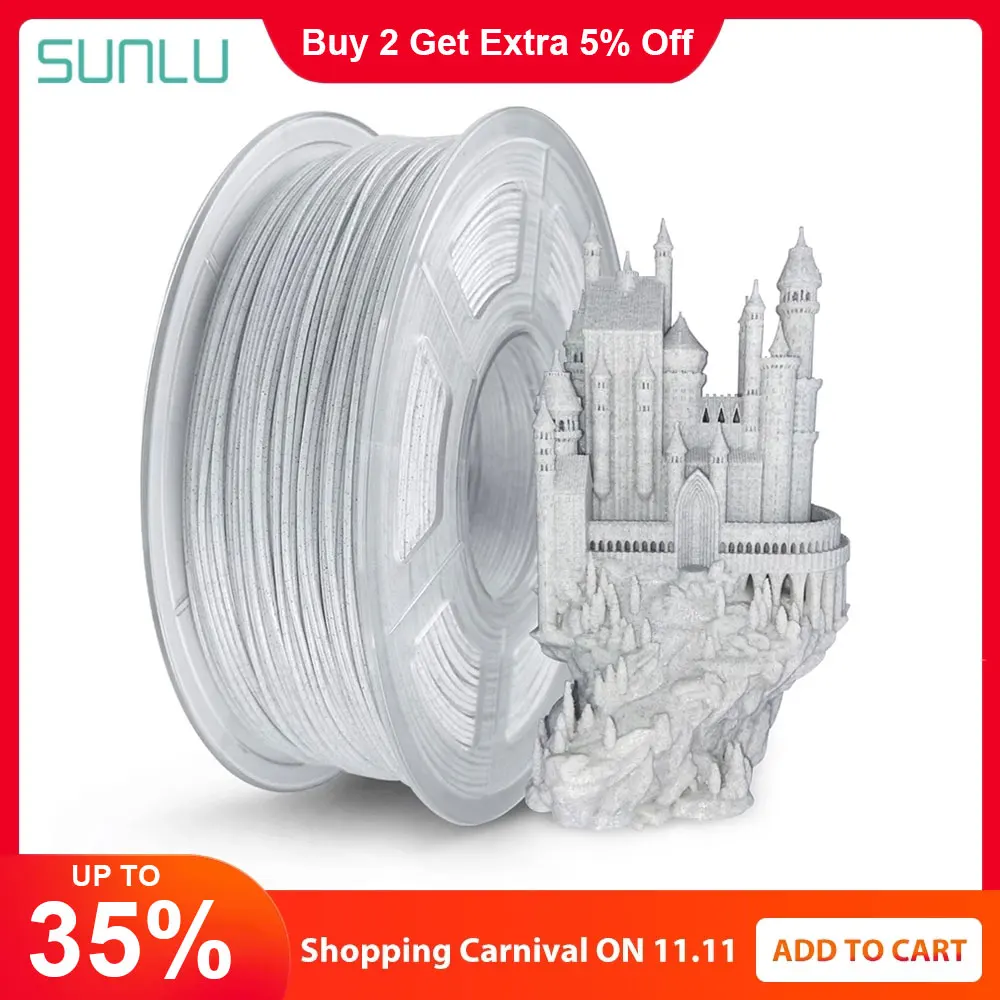 SUNLU PLA Marble Filament 1.75mm 1kg Plastic PLA 3d Filament For 3D Printer New Arrival 3D Printing Material afbeelding