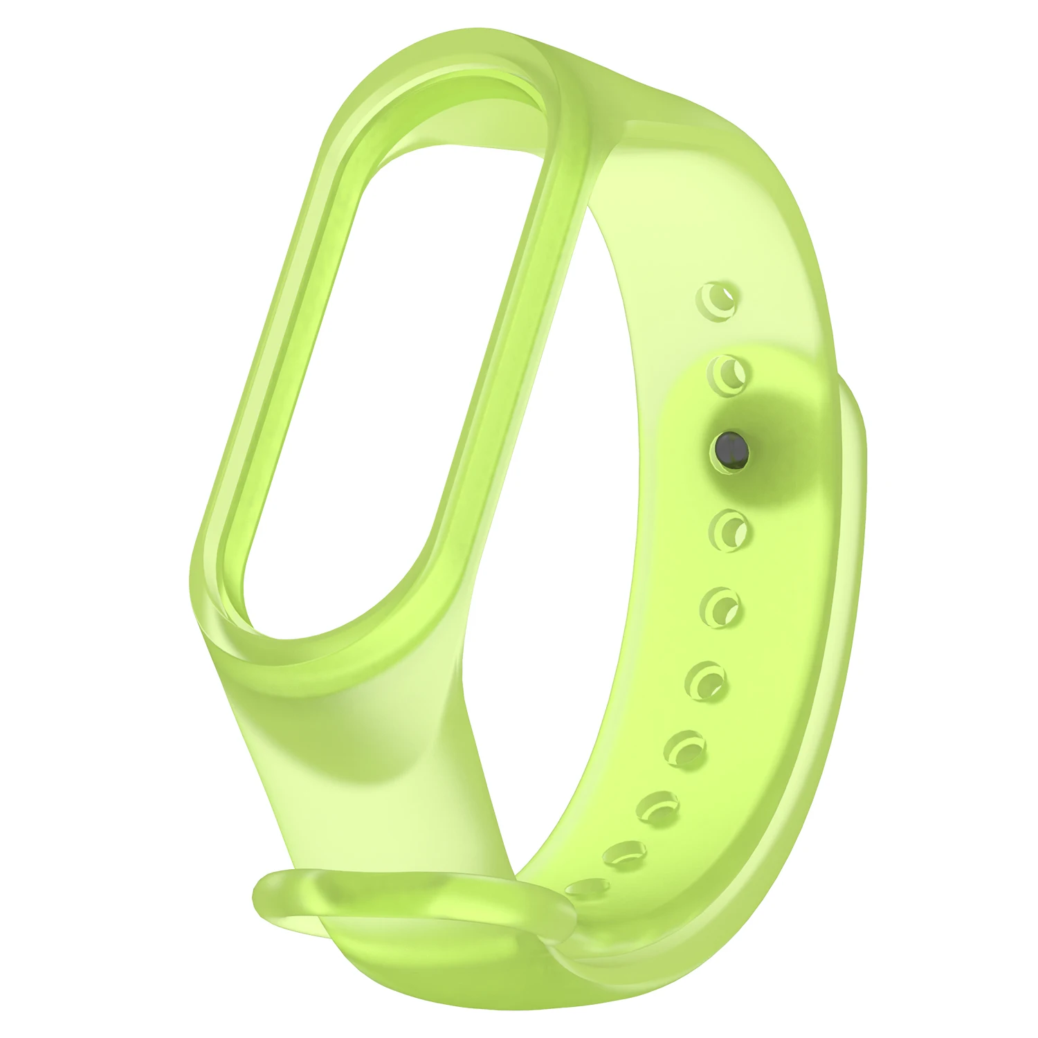 Colorful For Xiaomi Mi Band 4 Strap Waterproof Translucent Strap For Xiaomi Mi Band 4 Replacement Wristband for Millet Bracelet - Цвет: Зеленый