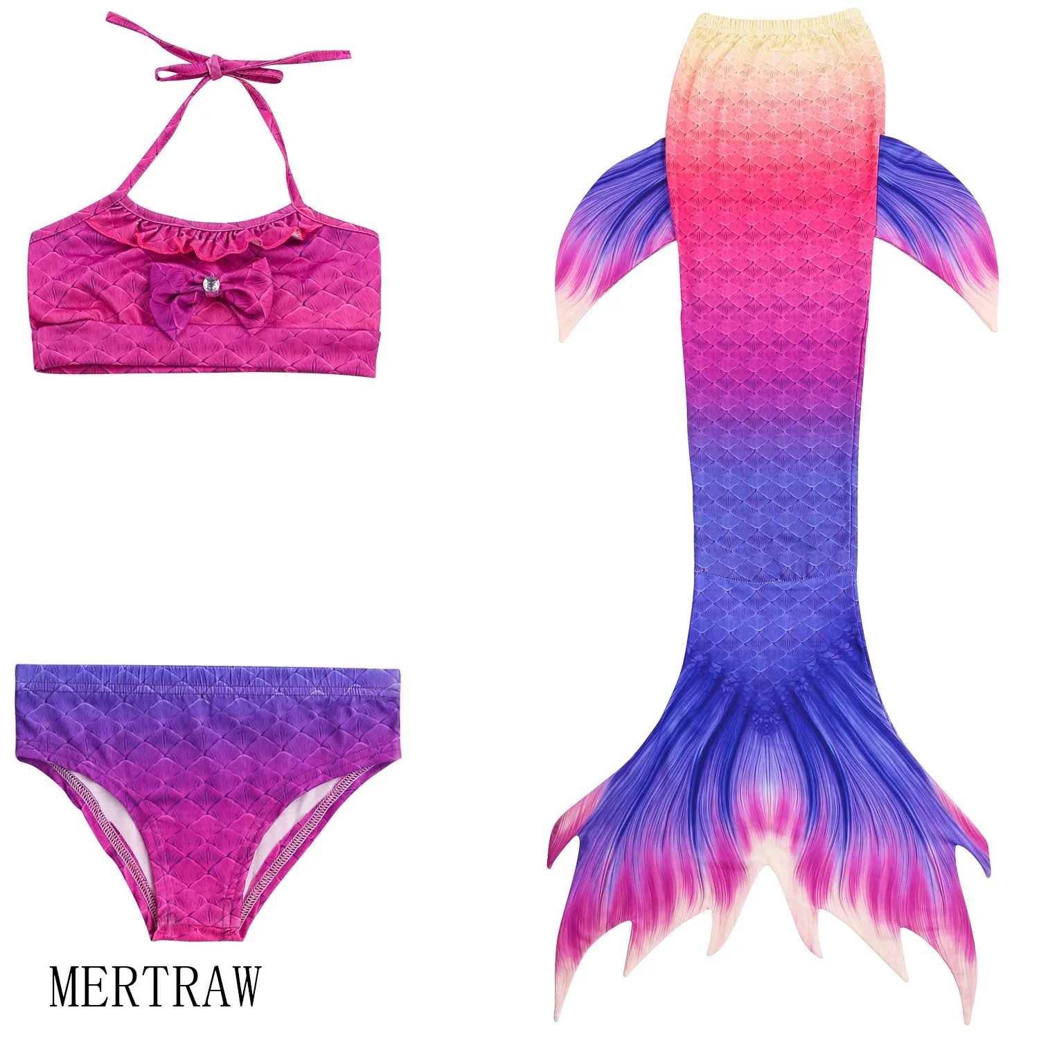 Новинка года; Детские костюмы Русалочки с моновинкой для девочек; купальный костюм Русалочки; шорты для девочек