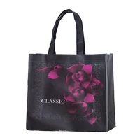 Non-woven Fabric Rose Flower Shopping Bag Reusable Pouch Travel Storage Handbag New Idyllic Flowers Foldable Shopping Bag 1