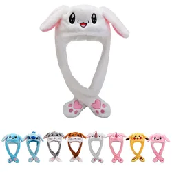 Winter Girls Rabbit Unicorn Hood Hat Cosplay Women Animal Plush Prop Warm Movable Ear Caps