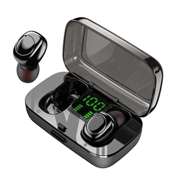 

HiFi Ultralight Wireless Bluetooth Earbuds In-ear Earphone IPX5 earpiece TWS Handsfree music Headset with Mic ,Charging Dock