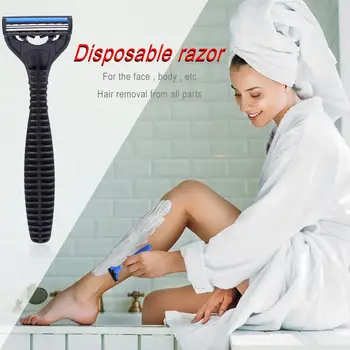 

Steel Blades Travel Manual Razor Face Body Hair Plastic Removal Bathroom Hotel Supplies Facial Body Axillary Bikini 135x40mm