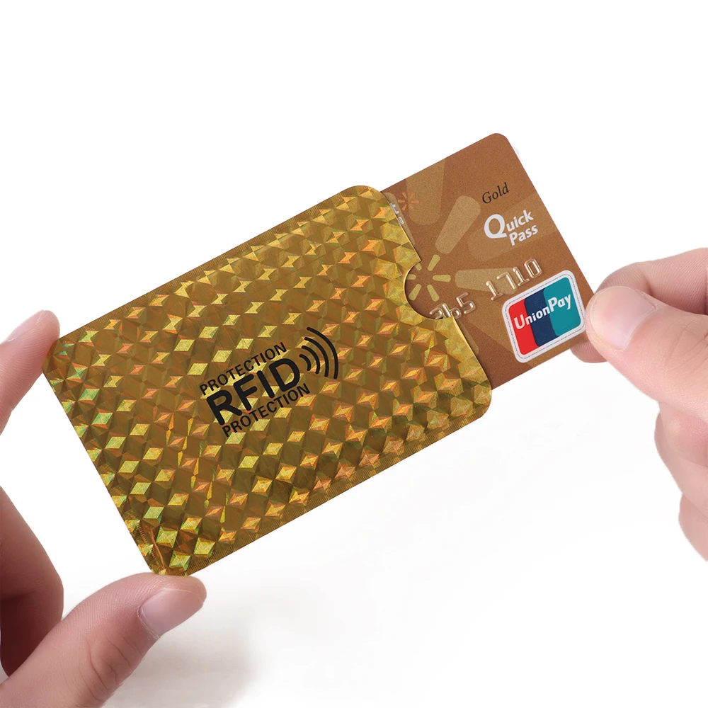 5 шт. алюминиевая фольга анти-degausing карта защита банк карта набор RFID экранирующая сумка NFC Противоугонная щетка ID карта держатель