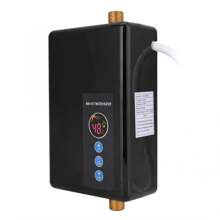 5500 Вт мгновенный Электрический водонагреватель Tankless Душевая система горячей воды кухня