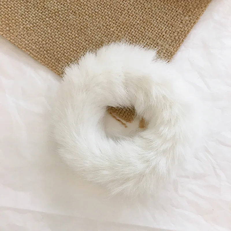 White Новинка, модная резинка для волос из меха норки, резинка для волос для женщин и девочек, эластичная резинка для волос, резинки с завязками, конский хвост, аксессуары для волос - Цвет: White