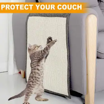 

Foldable Natural Sisal Cat Scratching Mat Anti Static Washable Cat Scratcher Pad Sofa Furniture Protector