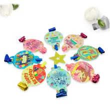 Детская День рождения декоративные принадлежности выбросы вечерние Рог вечерние украшения отпечатанные по уникальному и творческие реквизит свисток