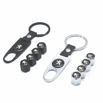

New 5PCS Auto Wheel Tire Valve Stem Caps Cover For Peugeot 308 408 508 RCZ 208 3008 2008 Car accessories