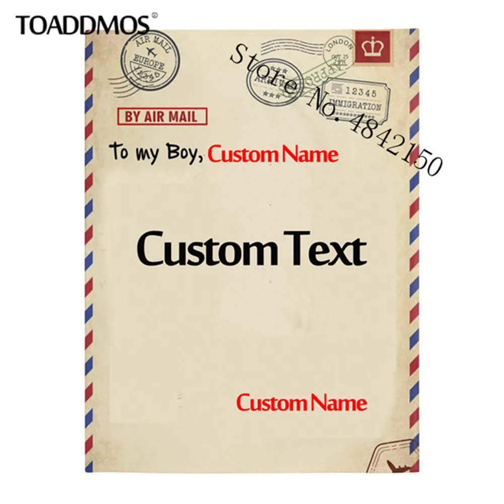 TOADDMOS письмо моей дочери/Мальчики/жена/кто то экспресс любовь одеяло