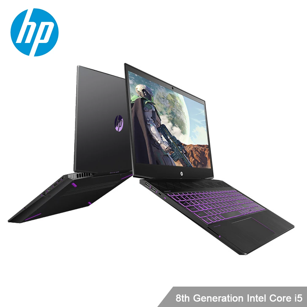 Игровой ноутбук HP 15 6 дюйма Intel Core i7 Windows 10 8 Гб ОЗУ SSD 128 ГБ + HDD ТБ GTX1050Ti 4 с клавиатурой