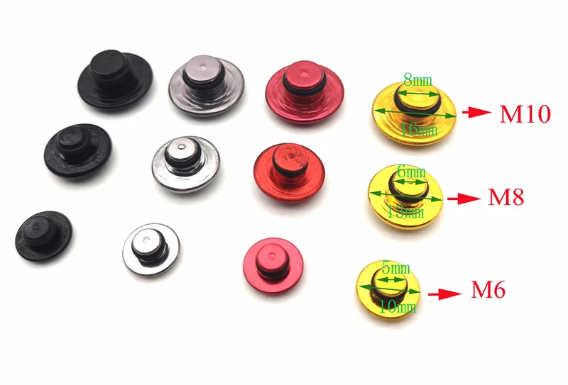 Universal Hex Socket Bolt Screw Nut Head Cover Cap 10Pcs M8 8MM M10 10MM M6 6MM for Kawasaki Suzuki BMW Honda KTM Aprilia wheel nut caps screw caps motorcycle screw caps wheel nut covers bolt nut covers motorcycle nut covers