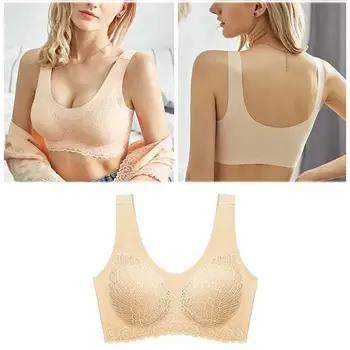 

Vrouwen Ondergoed 5D Draadloze Contour Beha Kant Ademend Plus Size Bras Naadloze Voor Sport Running