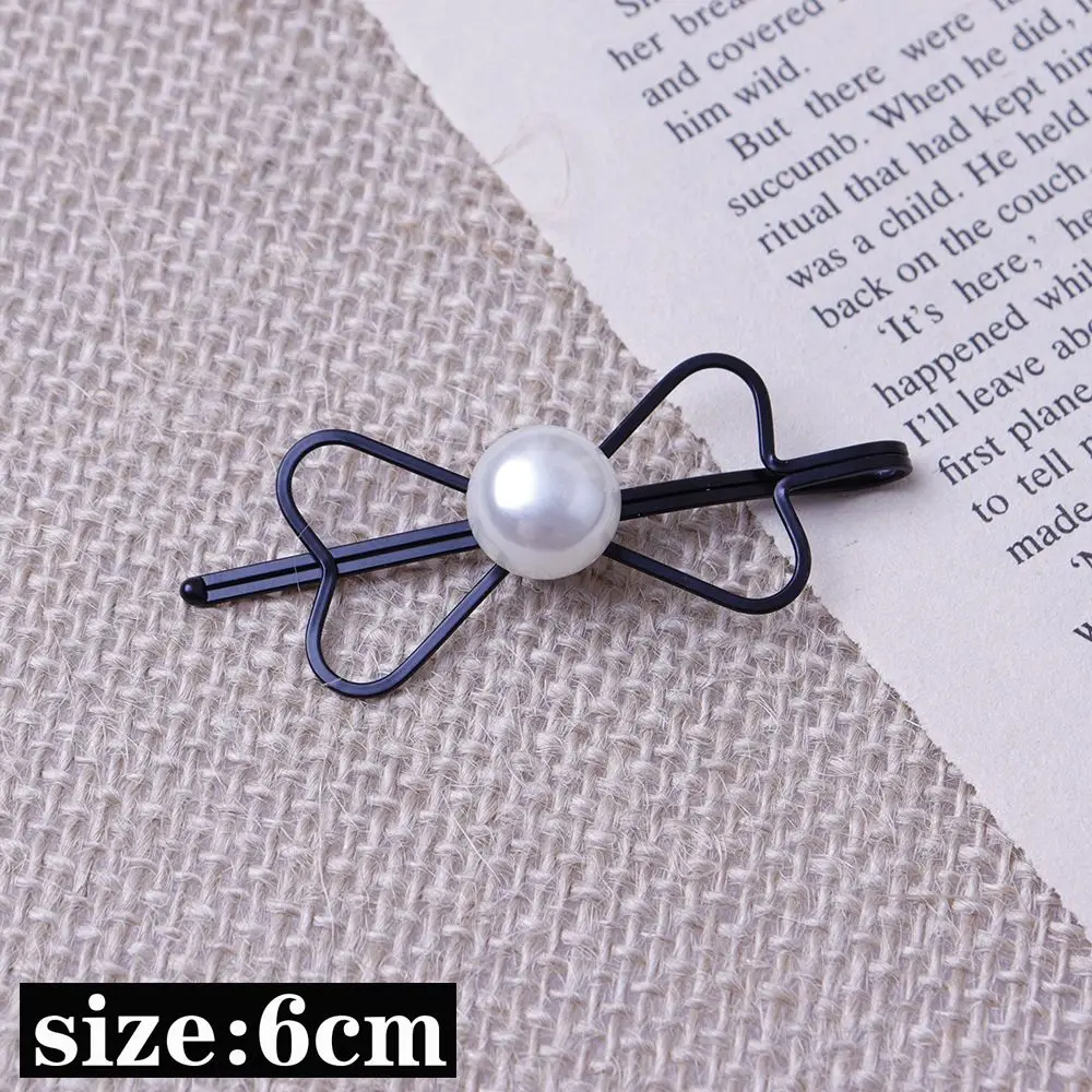 1PC Fashion Hollow Geometric Hair Pin Imitation Pearl Hair Clip Side Clip For Girls Hair Accessories 3