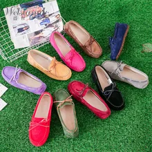 Удобные мокасины из воловьей кожи; сезон весна-осень; gommino; женские мокасины из натуральной кожи; Zapatos De Mujer; Женская обувь в горошек