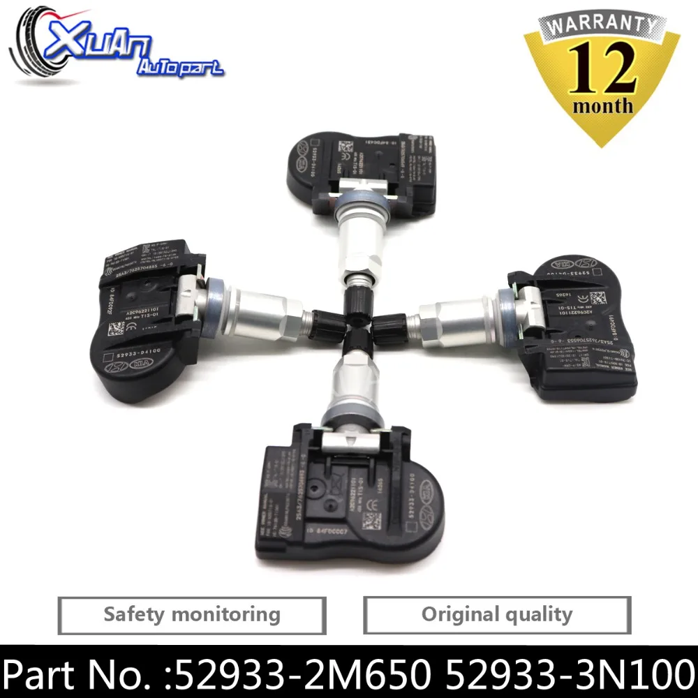XUAN 52933-2M650 52933-3N100 датчик давления в шинах TPMS для hyundai Santa Fe IX45 Kia Sorento Optima Sportage Cadenza