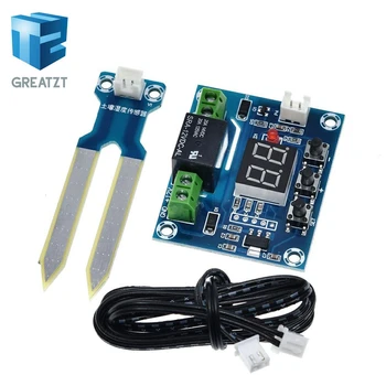 

XH-M214 Humidity Controller Soil Sensor Module 20-99%RH Automatic Control Irrigation Computer System Red Digital Display Module