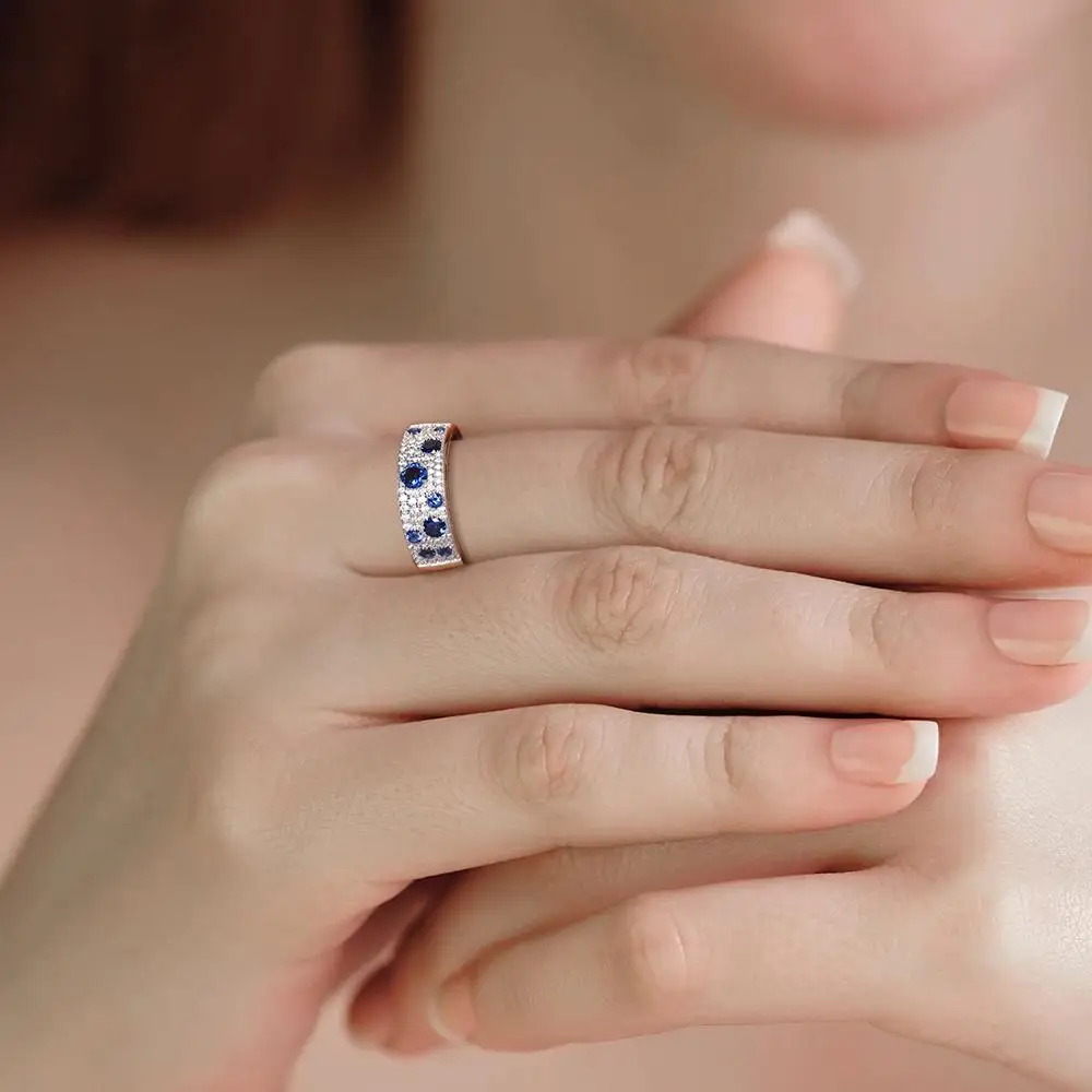 925 Sterling Blue Silver Wonderful 5