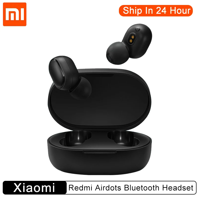 Best Xiaomi Redmi Airdots Bluetooth Earphone 5.0 TWS DSP Active Noise Cancellation Sport Handsfree Gaming Headset AI Control With Mic