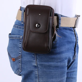 

Multi-Function Wallet Fashion PU Leather Purse Belt Bag Retro Zipper Card Clutch Holder Phone Pouch for Male Ornament