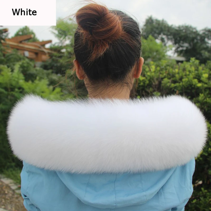 JKP натуральный Лисий меховой воротник для женщин Зимняя теплая Модная шаль и Обертывания натуральный Лисий мех аксессуар, шляпа шарфы