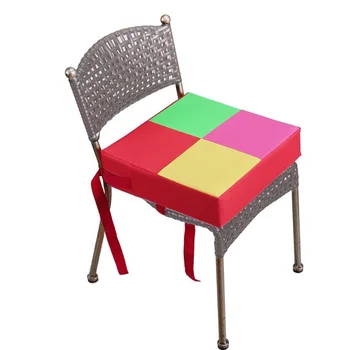 

Baby Dining Chair Booster Cushion Removable Kids Seat Pad Chair Heightening Cushion (Red)