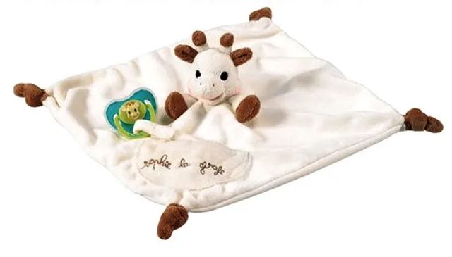 Sophia deer baby toy organic plush comfort towel doll clip embroidered words Comfortable cotton appease No pacifier no pacifiers