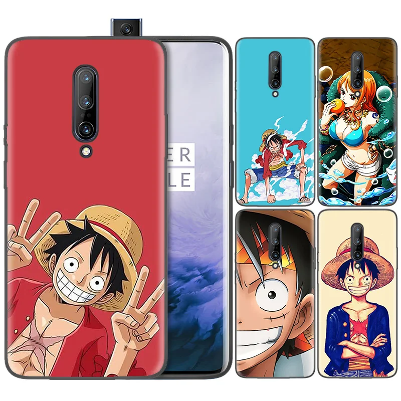 

Business Pattern Phone Black Rubber Soft Silicone Case Bag Cover for 1+ Oneplus 6T Cases 6 7 Pro 5G Fundas One Piece Anime Onlin