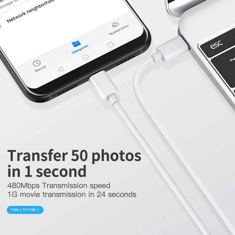 KUULAA usb type-C-usb type-C кабель для samsung Galaxy S10 S9 60 Вт PD QC 4,0 Быстрая зарядка USB-C кабель для Xiaomi Redmi Note 7