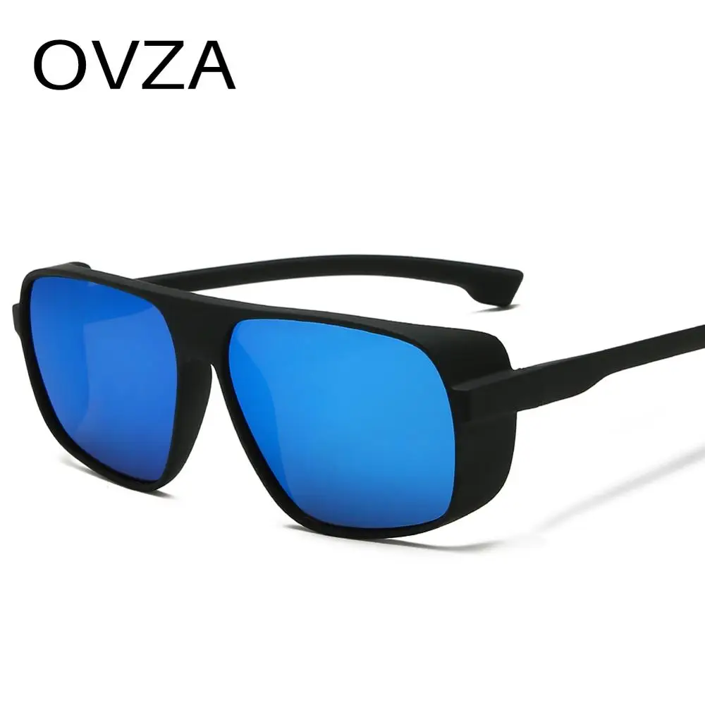 Мужские прямоугольные солнцезащитные очки OVZA стильные стимпанк отражающий