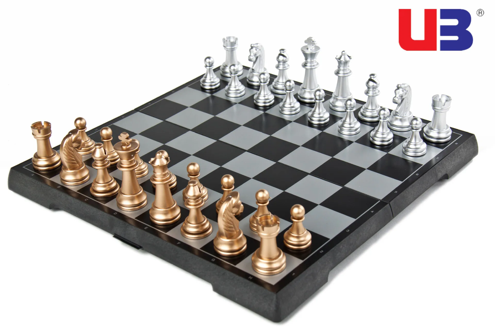 

Ub aia Top Grade Chess Set in Gold And Silver Chess Set Genuine Product