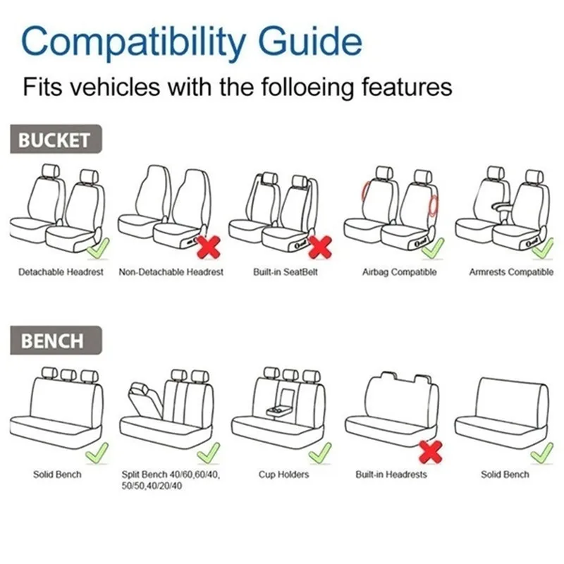 4 шт./компл. универсальный чехол для переднего сиденья автомобиля аксессуары для интерьера подходит автомобиль многоцветных Авто Защитные чехлы для сидений для авто внедорожник грузовой фургон