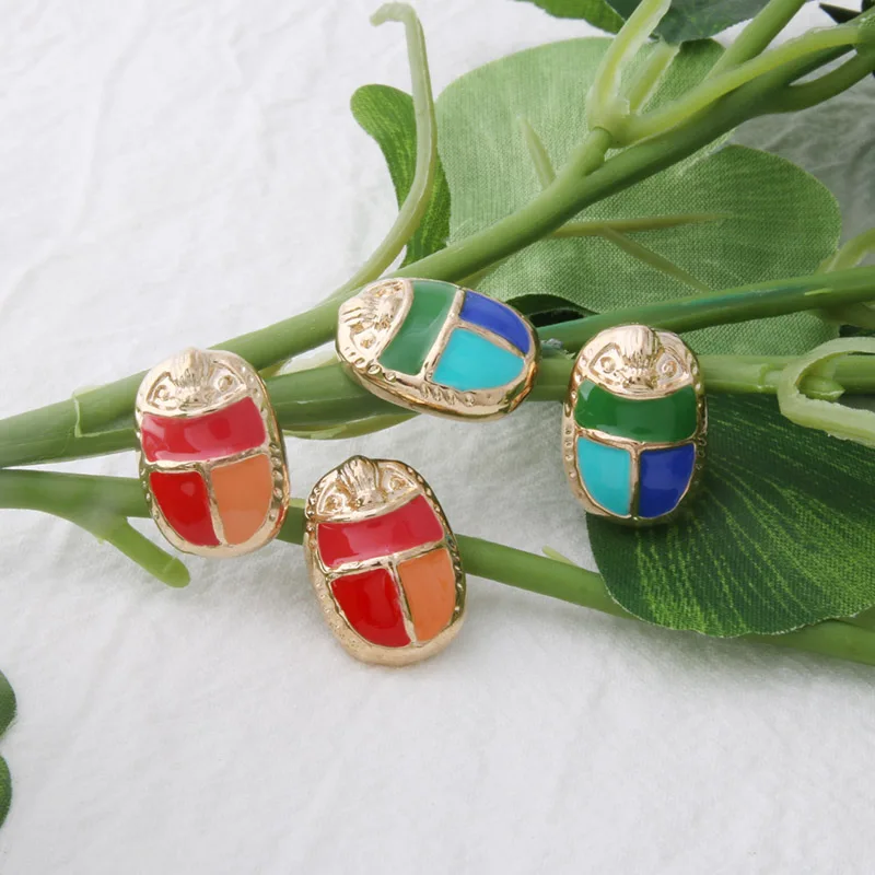 NeeFu WoFu серьги-гвоздики Beetle Lucky изысканные браслеты для женщин насекомые Многослойные браслеты модная коллекция ювелирных изделий