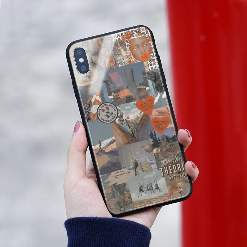 Ностальгический постер в винтажном стиле коллаж рисунок из мягкого силикона для